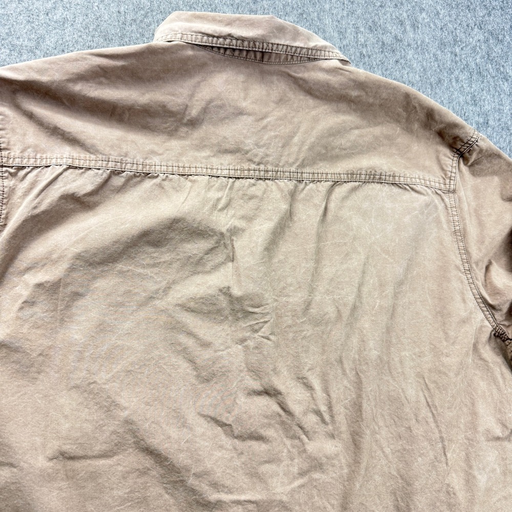 H&M Men's Utility Shirt Size 3XL Tan Khaki Military Button Down Workwear - Picture 13 of 13